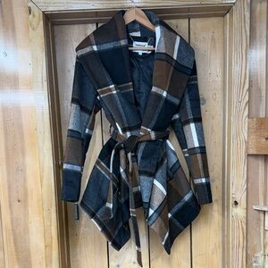 Plaid Belted Coat